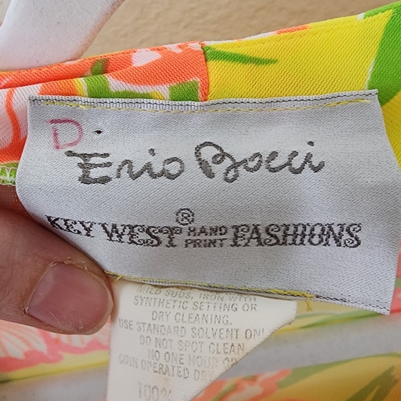 Vintage 1970s Erio Bocci KEY WEST Maxi Dress S - Picture 4 of 4